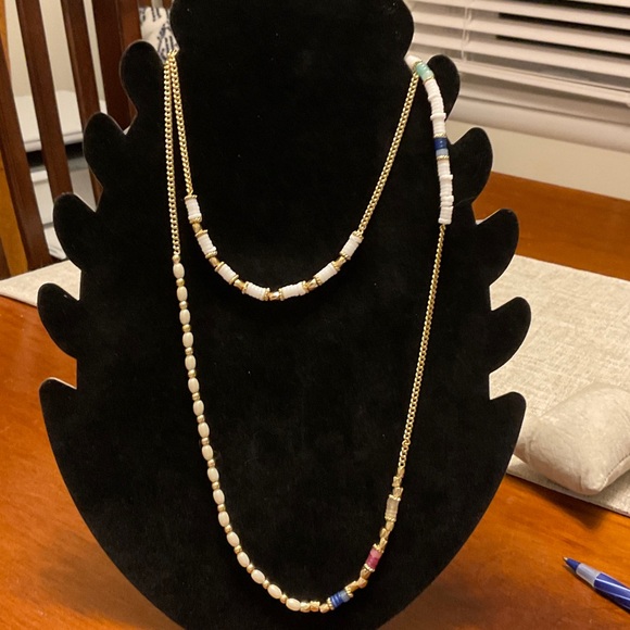 Stella & Dot Jewelry - Stella and Dot Gold and White Beaded Necklace